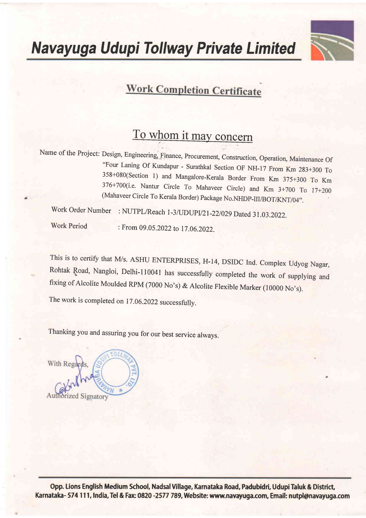 Navayuga Udupi Tollway Pvt Ltd